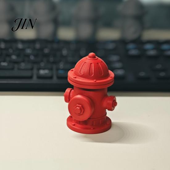 Novelty Desk Gadget 3D Printed Mini Fire-Hydrant Fidget Toy, Clickable Crisp Sound Stress Relief Toy Compact Anxiety Decoration for Office Home, Funny