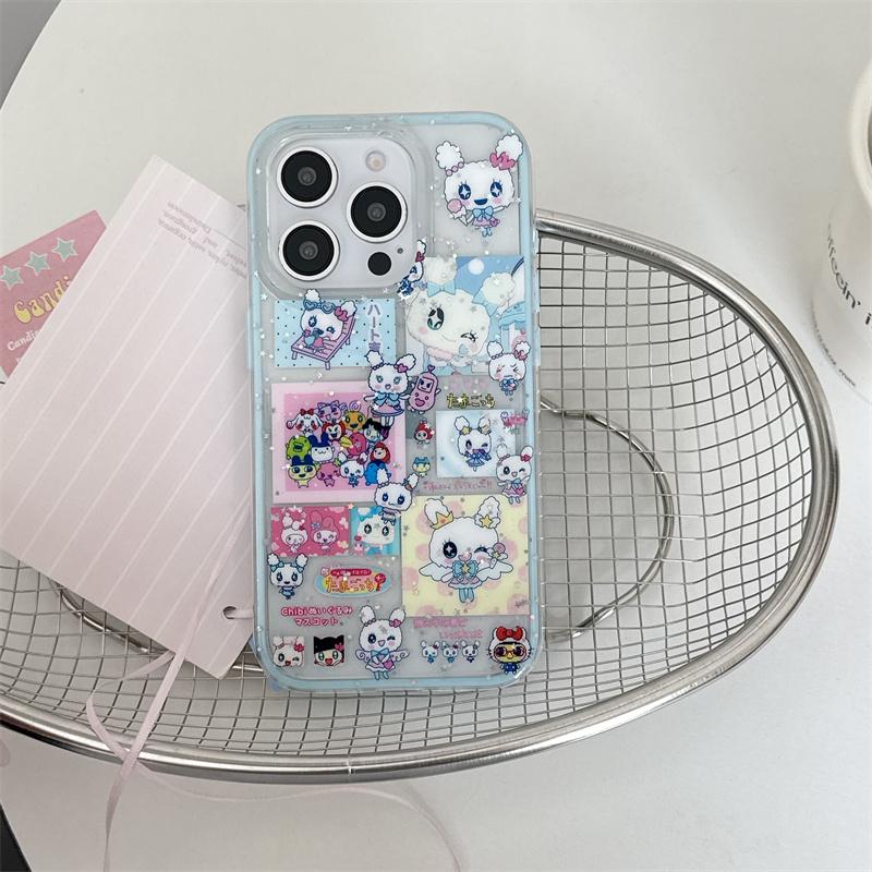 Kawaii Cartoon Animal Phone Case For iPhone 16 Pro 15 14 Pro Max Cover with Chain Strap Shockproof Cute Cases 15Pro 16 Max Funda
