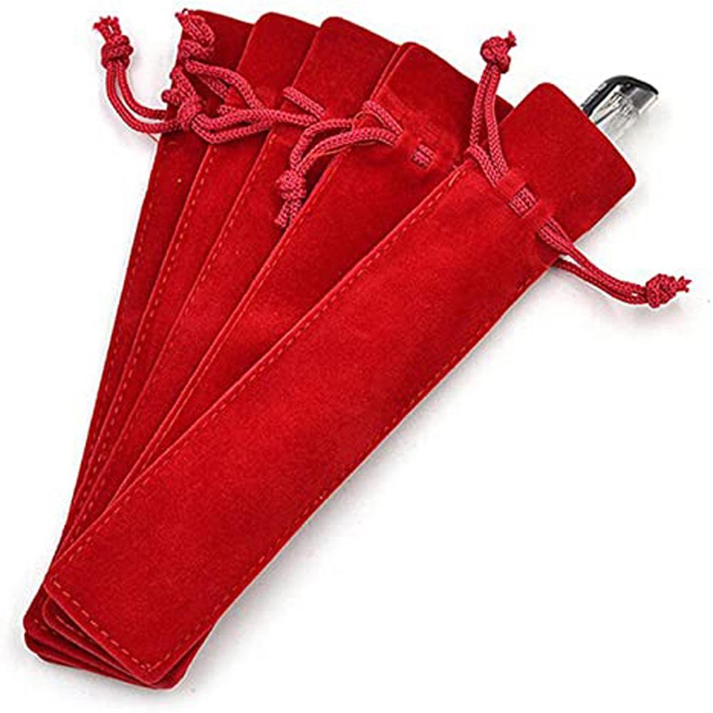 Rope Drawstring Pen Pouch Fountain Pen Pencil Bag Pen Bag Case Single Pencil Bag Velvet Pen Pouch