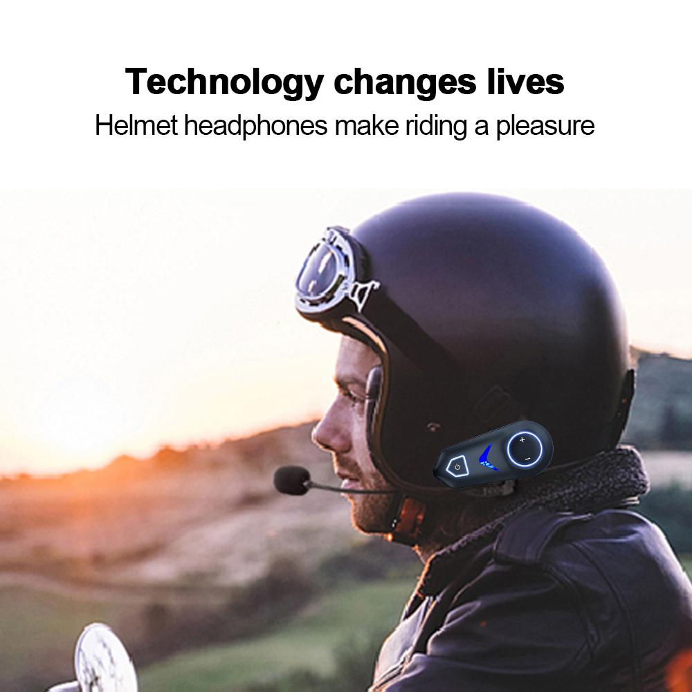 Waterproof Motorcycle Helmet Headset Wireless Bluetooth Headset HandsFree Call Kit Moto Stereo Earphone for Motorcycle Helmet