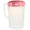 Measuring Kettle with Scale Beverage Storage Container with Lid Heat Resistant Cold Water Jug Plastic Juice Pitcher (2500ml Pink