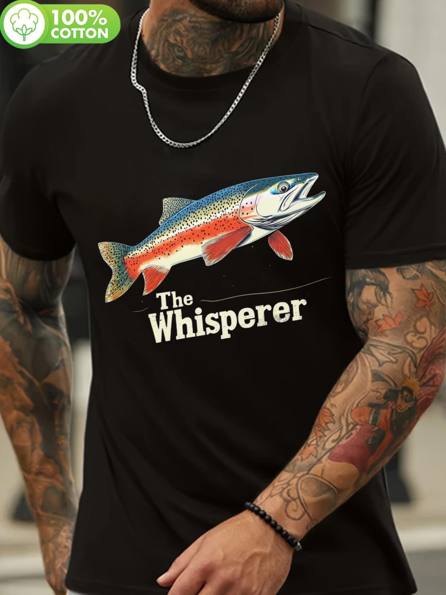

The Whisperer Rainbow Trout Graphic Cotton T-shirt - Soft XXXXL