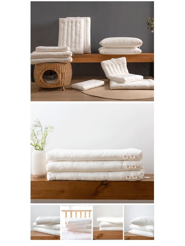 Duo Xi Ai Mei Children's Cotton Pillow - Medium/Low Softness for Home/Hotel.
