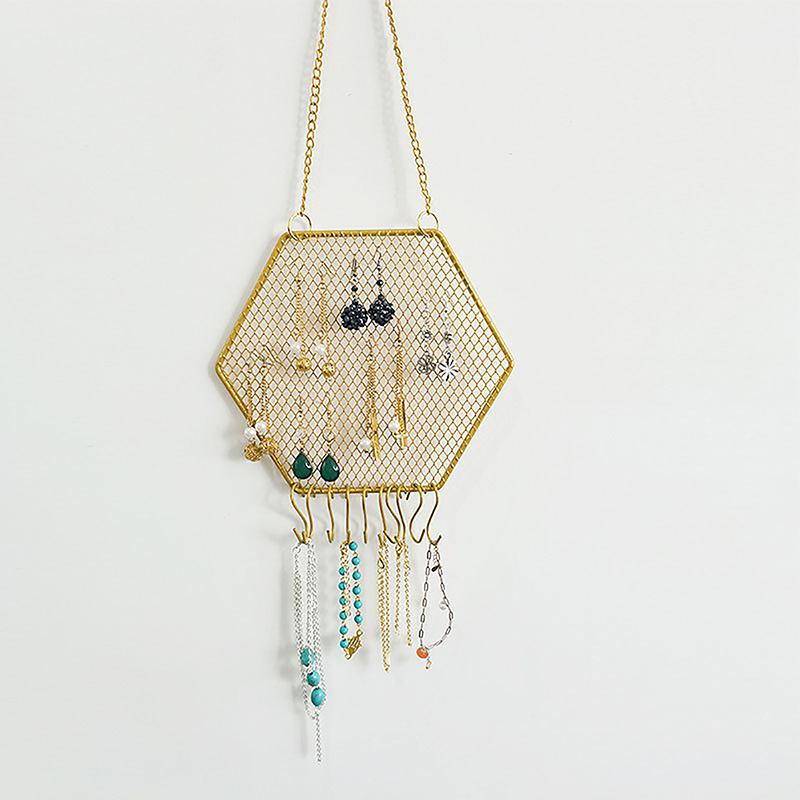 Multifunction Earring Wall Holder Bracelet Display Storage Rack Wall Mounted Earring Stud Holder Decor