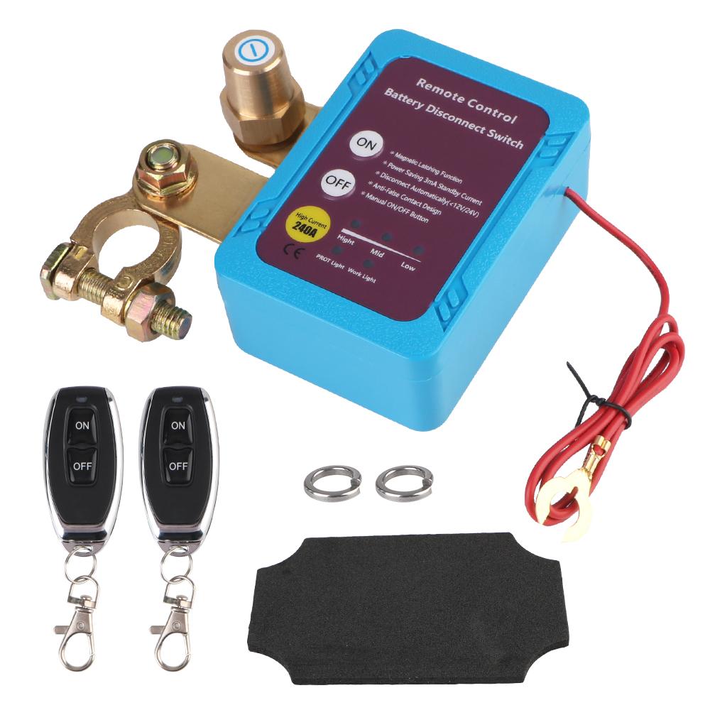 Kill Switch Control Switch Leakage Protection Automatic Power Shut Off Switch Remote Battery Disconnect Switch 12V 240A For Auto