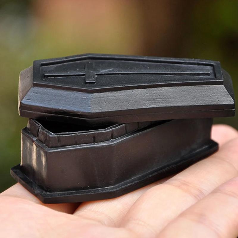 5Pcs Coffin Model Vampire Casket Fake Funeral Mini Boxes Goodie Halloween Prank Prop Toy