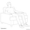 Armchair Black Fabric