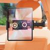 Car Headrest Phone Tablet Holder Double Rod Foldable 360 Degree Rotating Stand Holder Universal Vehicle Backseat Mount
