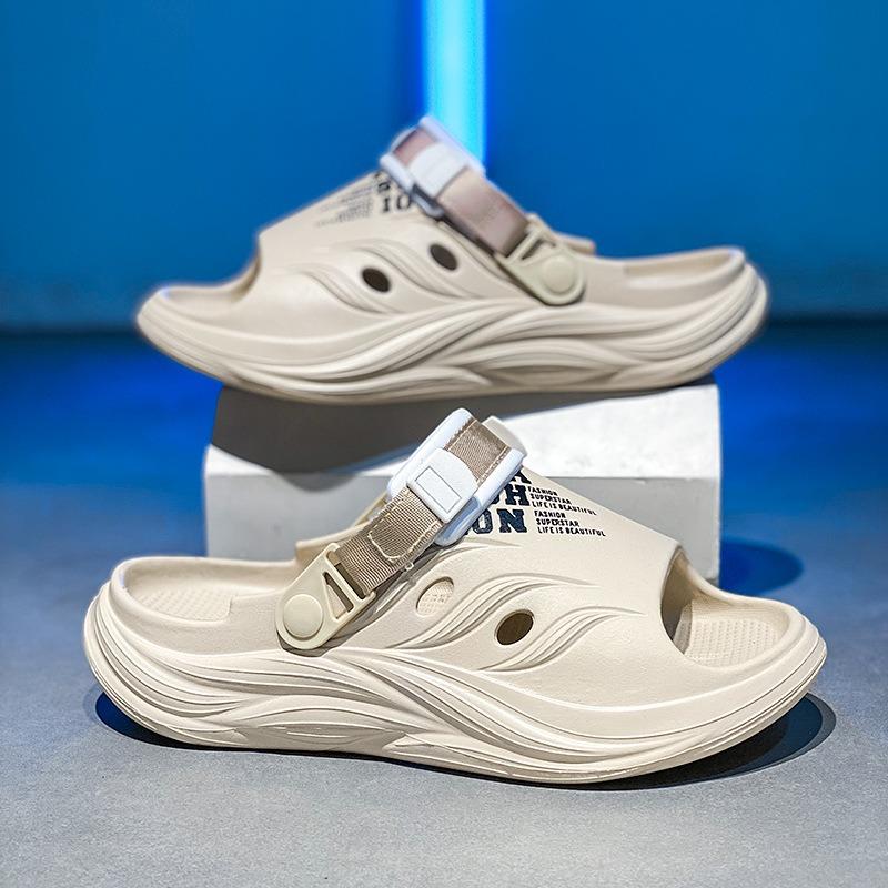 

Мужские сандалии, дизайн с цветовой блокировкой, модные и универсальные, летние, удобные и дышащие, для ношения в помещении и на улице, трендовые мужские шлепанцы 44-45 хаки