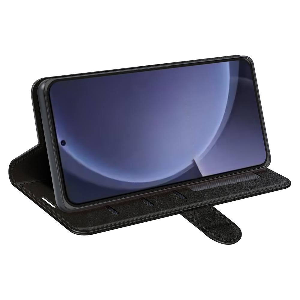 Dla Samsunga Galaxy S25+ Etui Portfel Tekstura Crazy Horse Stojak Skórzany Pokrowiec na Telefon