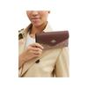 COACH 19 Classic Brand Logo Leather Envelope Wallet Regular Women's Tan with Brown Tan and brown