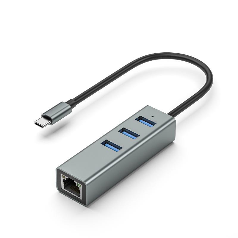 USB-C Docking Station with Gigabit Ethernet and USB 3.0 to RJ45 Adapter for Laptops & Tablets