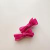 European-style Simple and Sweet Candy-colored Velvet Bow Tie Children's Cute Matching Accessories with Side Clips and Hair Clips