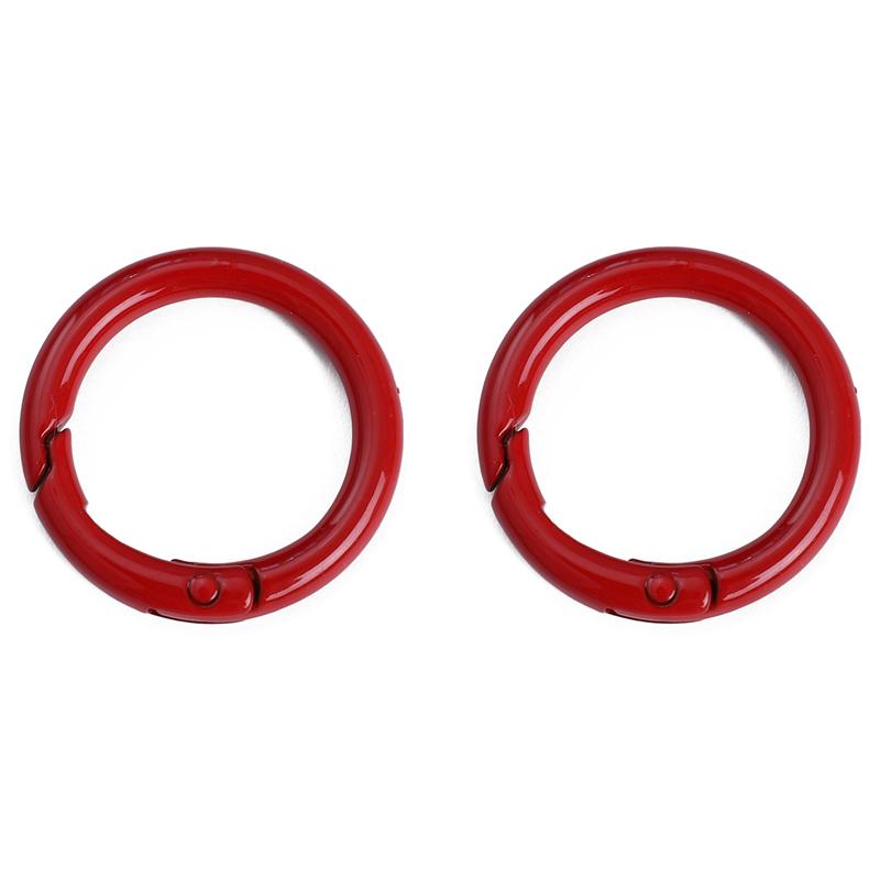 2/5/10Pcs Alloy Spray Painted Open Ring Spring Buckle Clasps For Key Bag Accessories