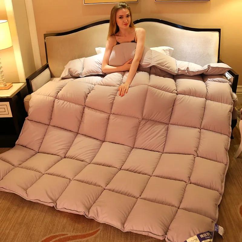 Baumwoll-Winterbettdecke Hoteldecke Daunendecke Kern weiße Gänsedaune Studentendicke Winterdecke