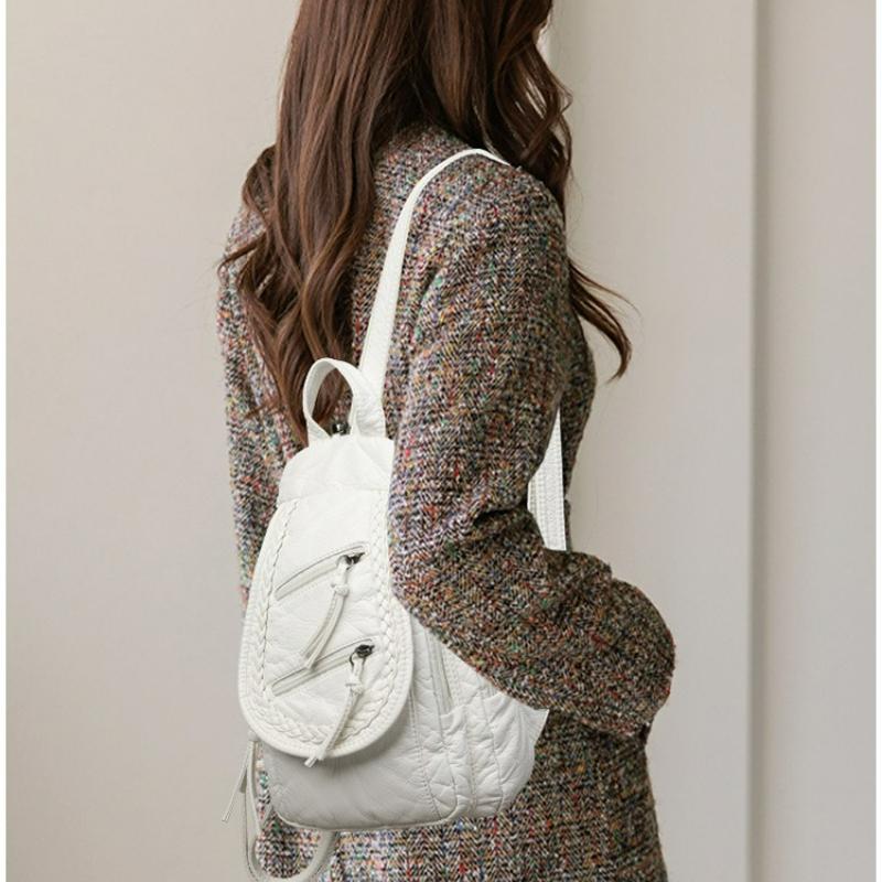 Mochila Minimalista Retro de Cuero Suave, Nueva Bolso de Mano para Viajes al Aire Libre, Bolso Cruzado Casual Multifuncional