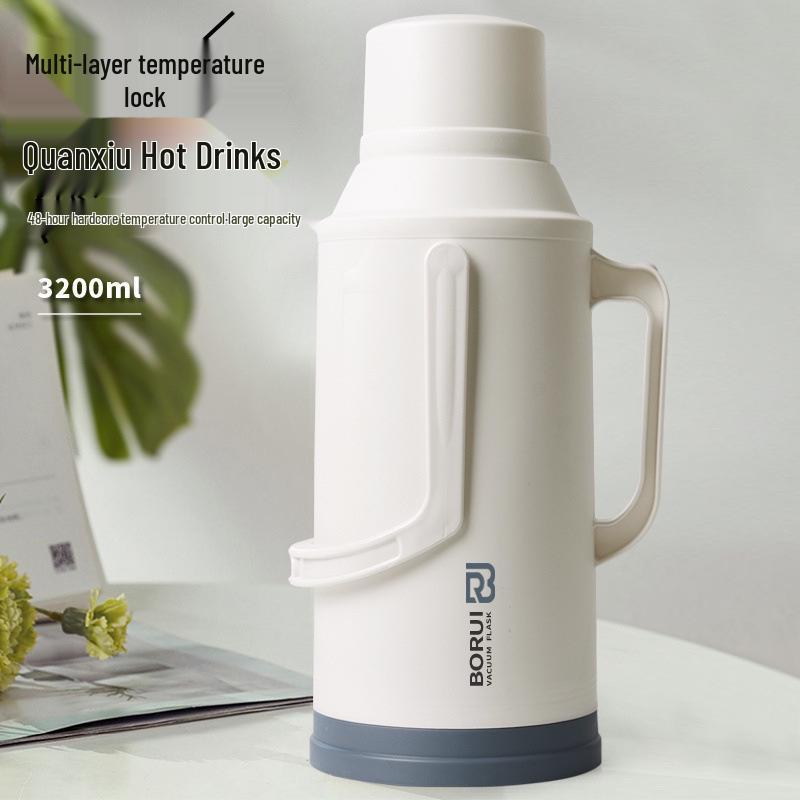 Large Capacity Insulated Hot Water Bottle for Dorms and Home, Classic Plastic Shell