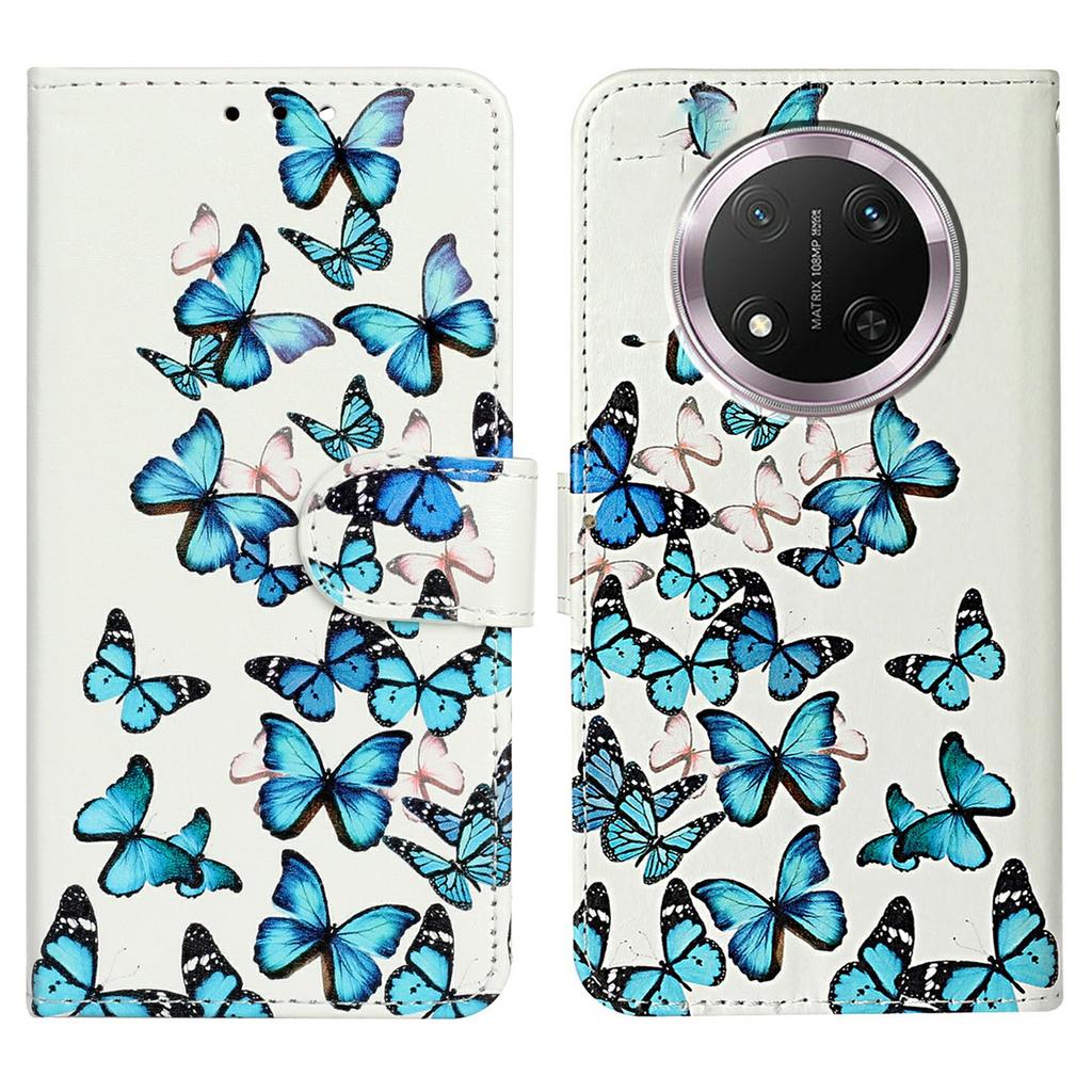 Stand Case for Honor X9c 5G/Magic7 Lite 5G/X60 Pro 5G Cover Marble Painted Leather Wallet Phone Shell