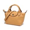 Longchamp Le Pliage Cuir 17 Lambskin Dumpling Bag Mini Women handbags Honey 1500757P15