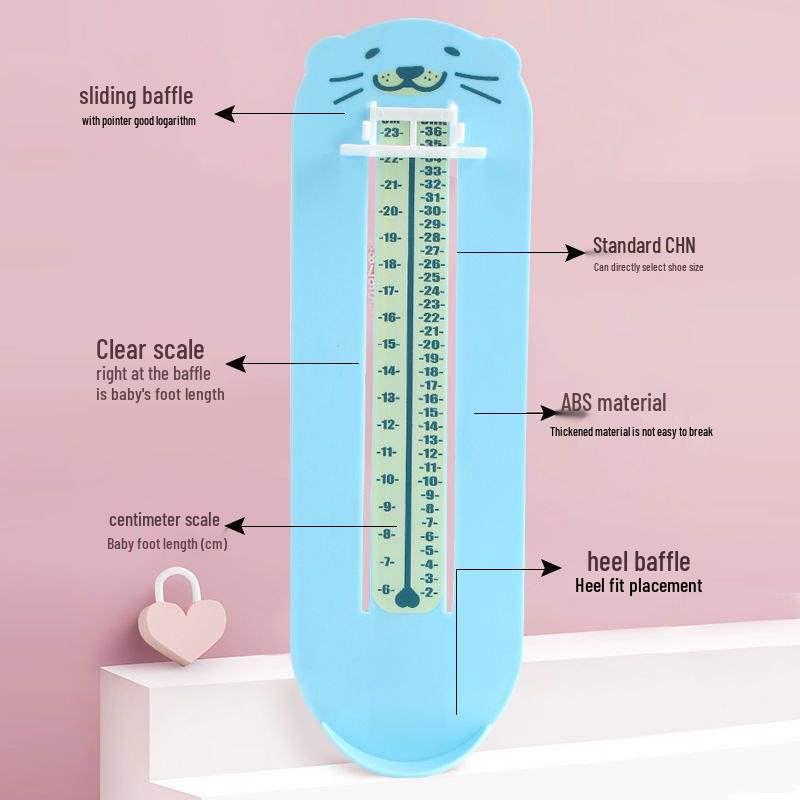Baby and Toddler Foot Length Measuring Ruler – Universal Children's Shoe Measuring Tool for Home Use