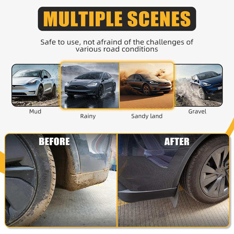 1Set Automotive Tire Mudguard For Tesla Model Y 2025 2026 Waterproof Prevent Mud Splashing Car Mud Flap Fender Trim Accessories