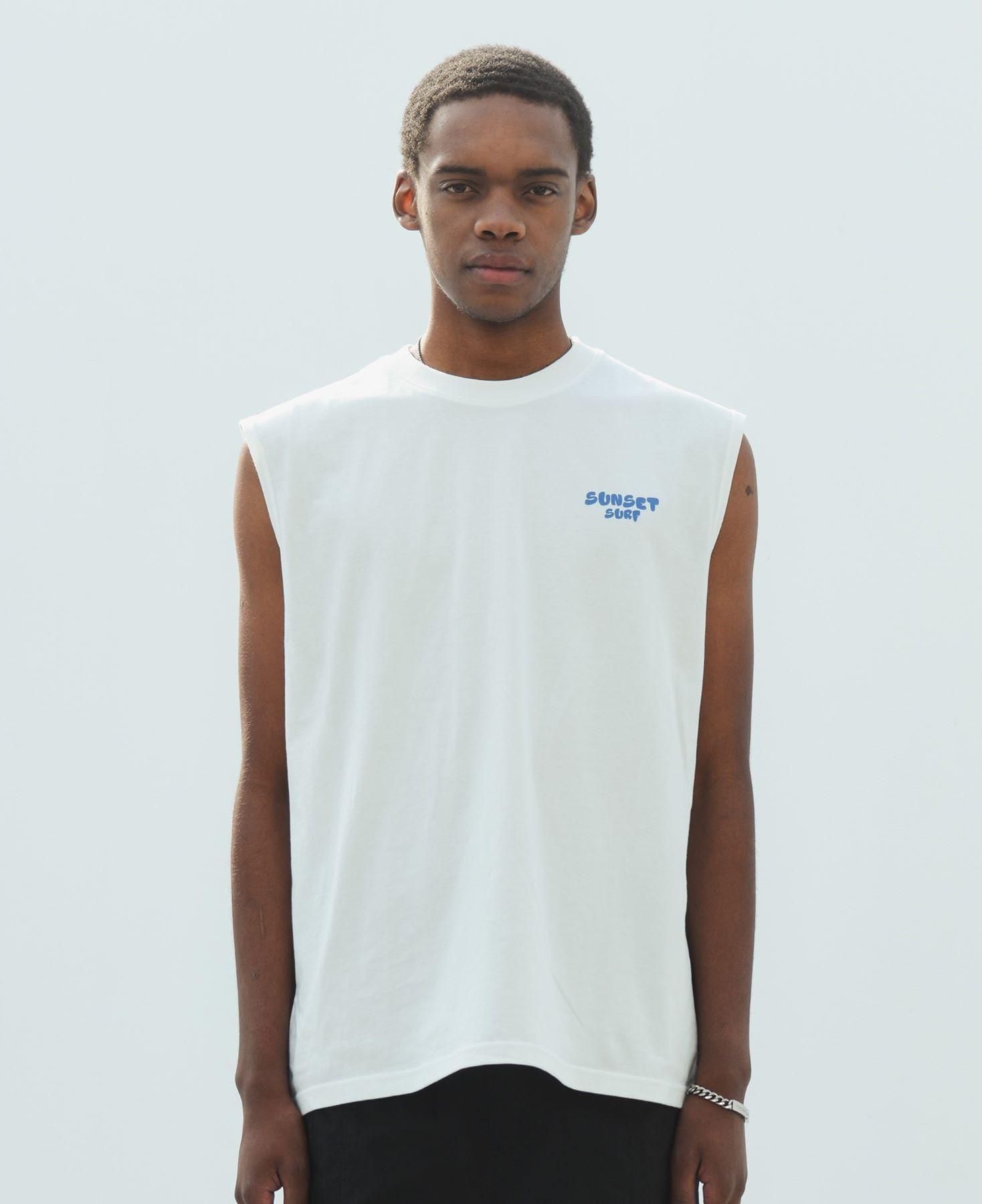 Bajubiju Sunset Surf Sleeveless [White] M