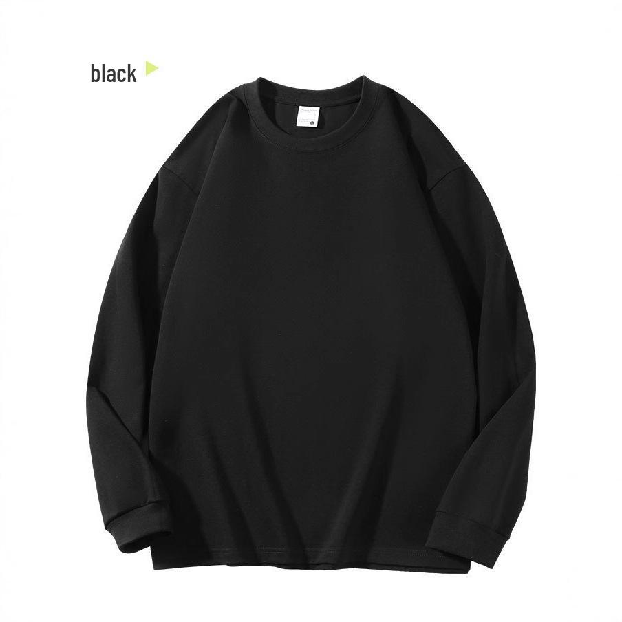 2025 Autumn/Winter American Style Long Sleeve Solid Color Teen Base Shirt