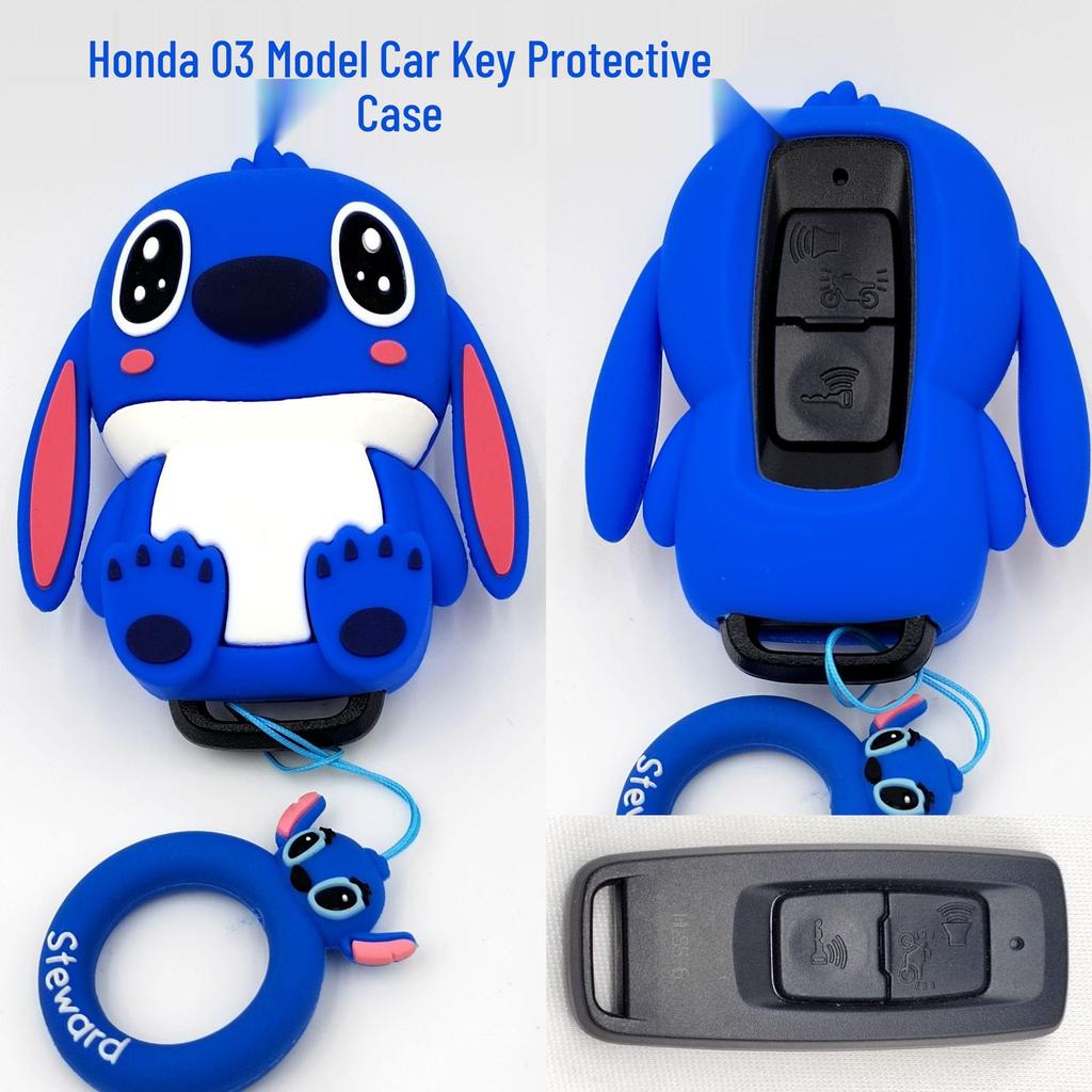 Cat Paw Cartoon Key Cover for Yamaha & Honda Motorcycles