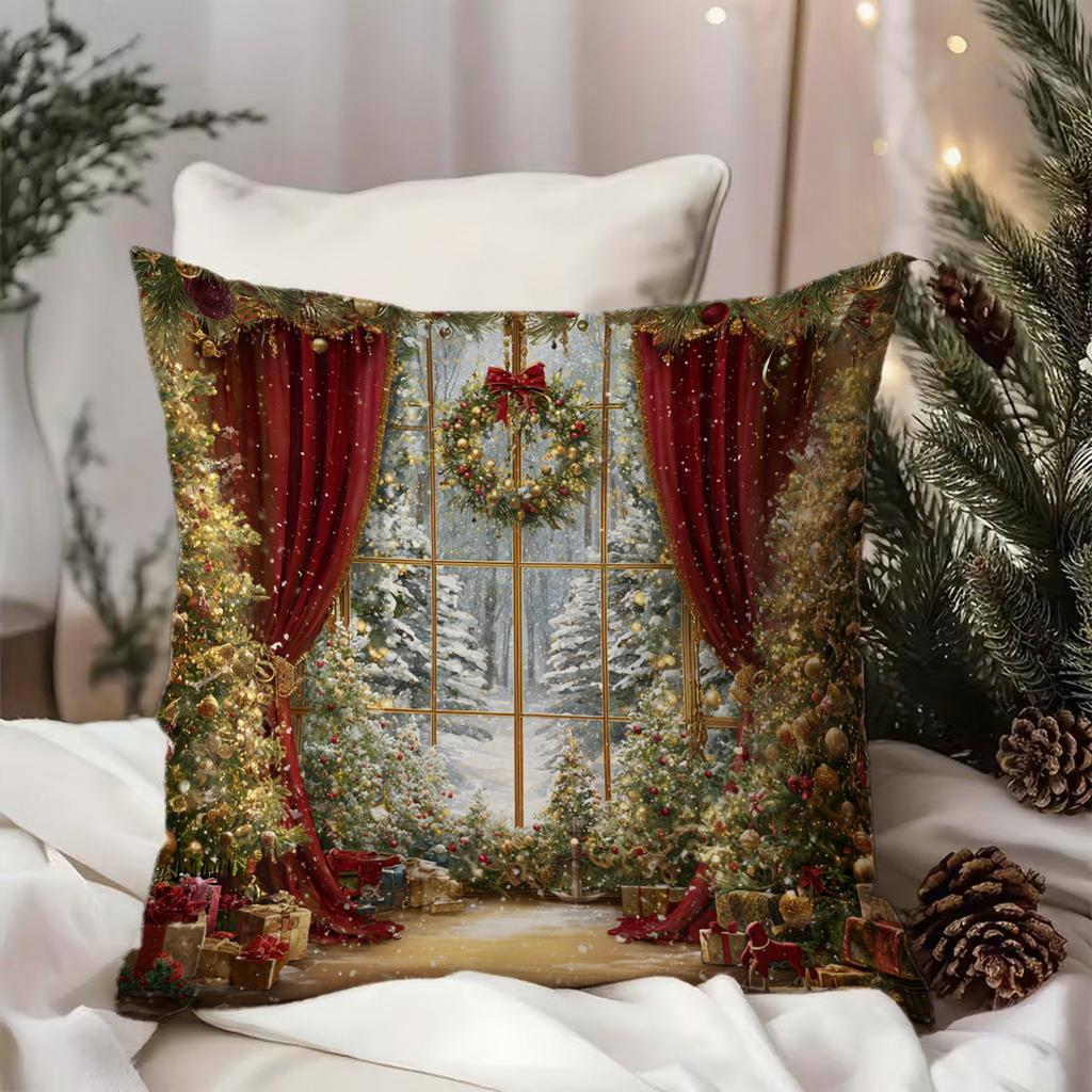 Kissenbezug mit Weihnachtsmotiv mit SchneemannGeeignet für Sofa Auto Schlafzimmer dekorativer Kissenbezug Kissenbezug