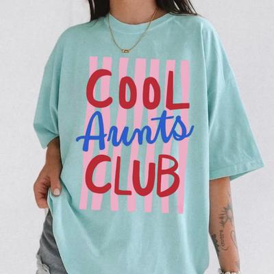 Camiseta Club de Tías Geniales, Camiseta Genial para Tía Comfort Colors®, Camiseta Rayada de Tía de Moda, Camiseta Oversize Vida de Tía, Regalo para Tía