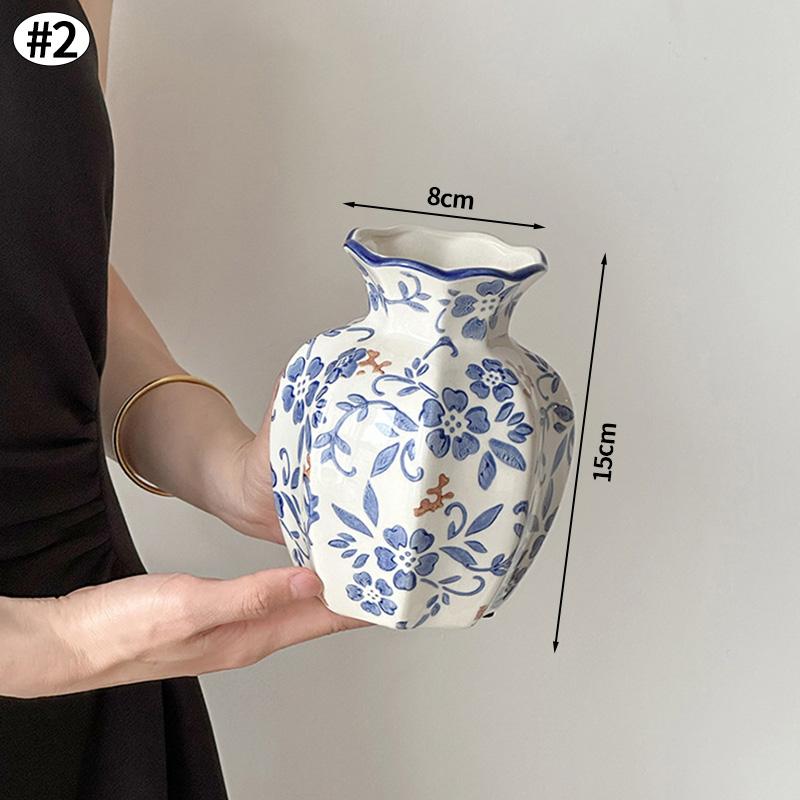 Ceramics Flower Vase Decorative Vase Desktop Ornament Table Decoration Flower Arrangement Holder Ceramic Vase Flower Pot