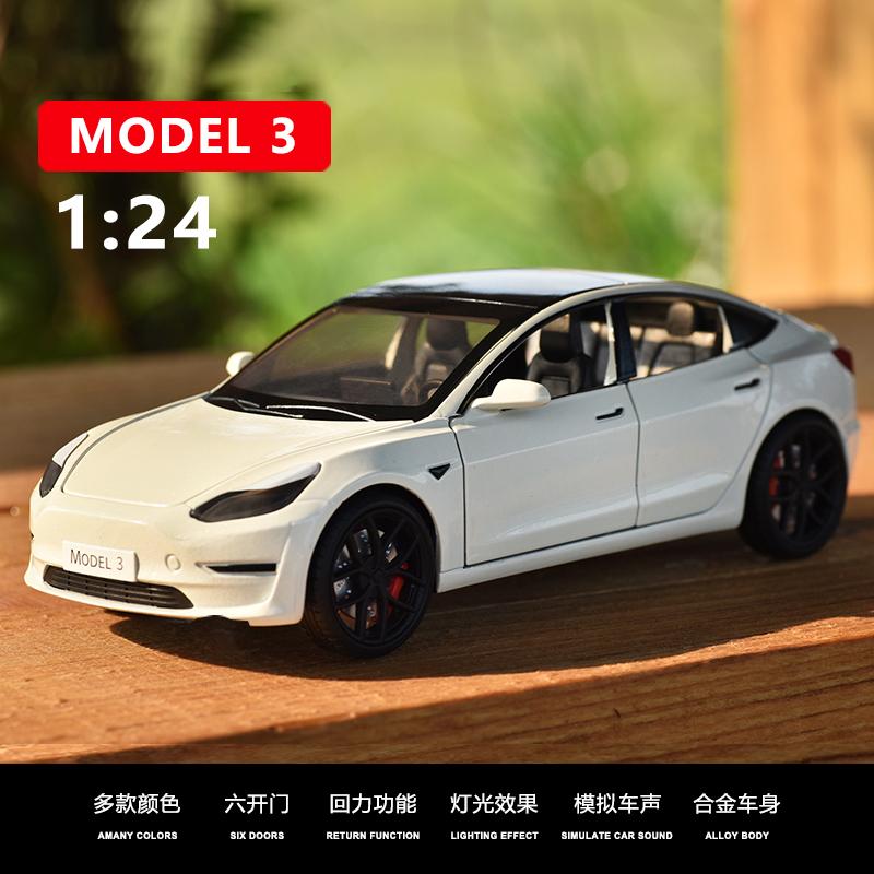 1:24 Model 3 Premium Electric Sedan Alloy Metal Diecast Model Car Home Decoration And Computer Desktop Ornaments Holiday Present