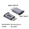 USB3.0 Micro B Adapter Male To Type C High Speed Type C Female Adapter Data Transfer Mini Size Type-C USB3.0 Micro B Connector 3