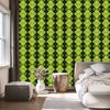 Green Lime and Olive Checkered Wallpaper for Living Room and Bedroom 50x1000