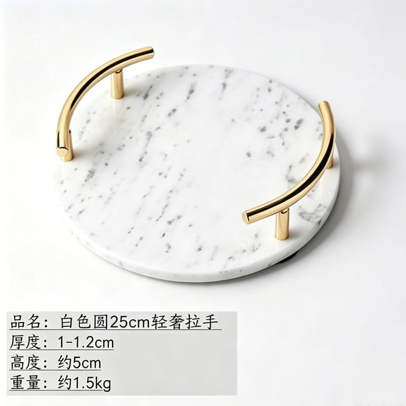 Marble Round Tray Coffee Table Decorative
