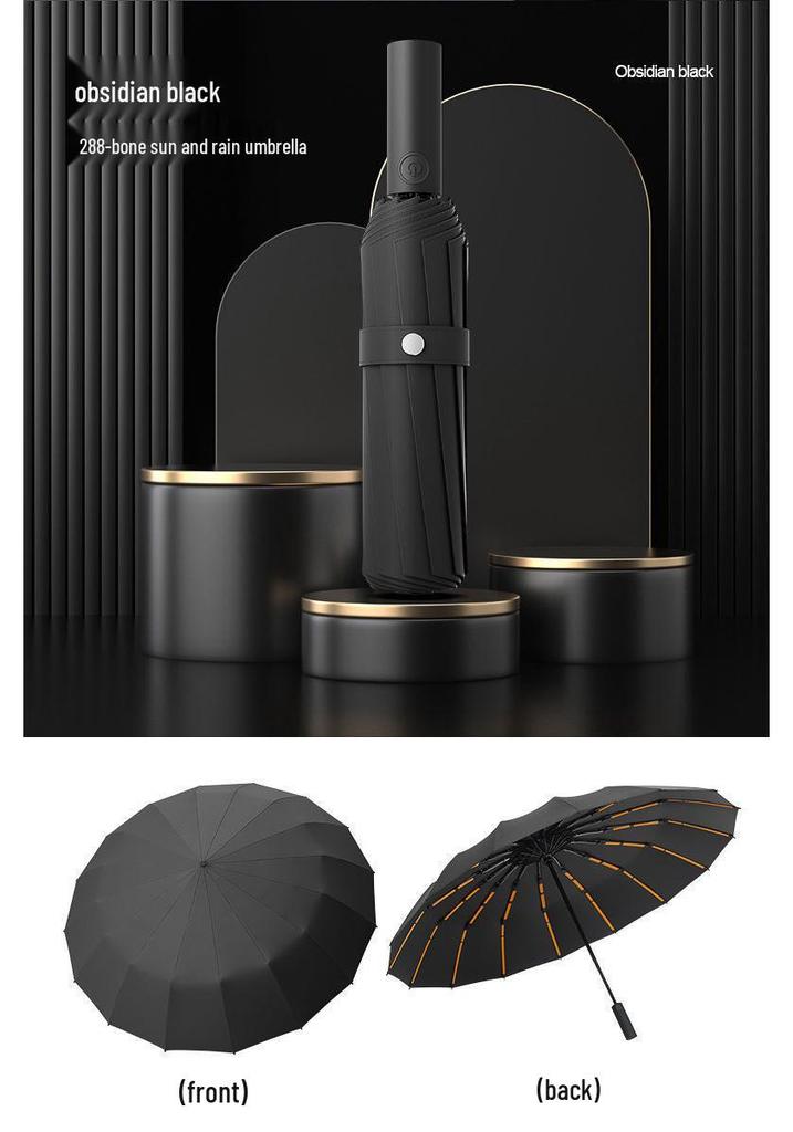 288 Ribs Automatic Sun/Rain Umbrella - Extra Large, Storm Resistant for Men & Women, Reinforced, Thickened Dual-Use Umbrella