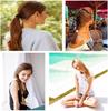 8Pcs Hair Bands, Elastic Hair Ties, Hair Accessories for Girls, Cotton Bands Soft Woven Ponytail Holders for Thick Hair and Curly Hair