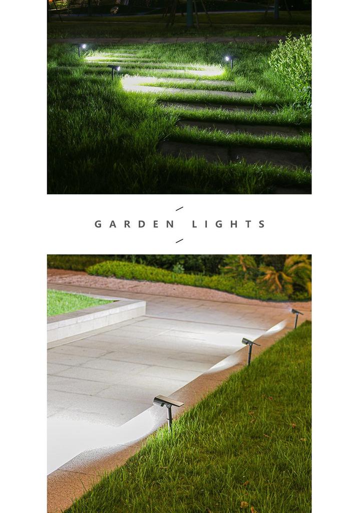 Outdoor Waterproof Solar Garden Stake Lights & Wall Spotlights
