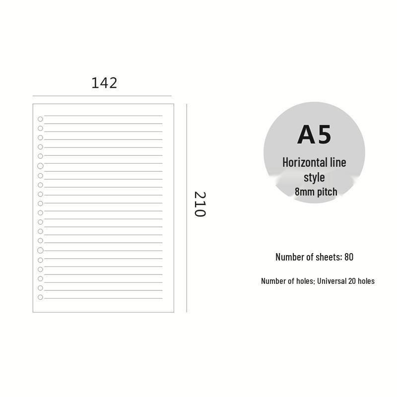 7-inch A6 B5 Loose-leaf Notebook A5 Notepad Replacement Pages