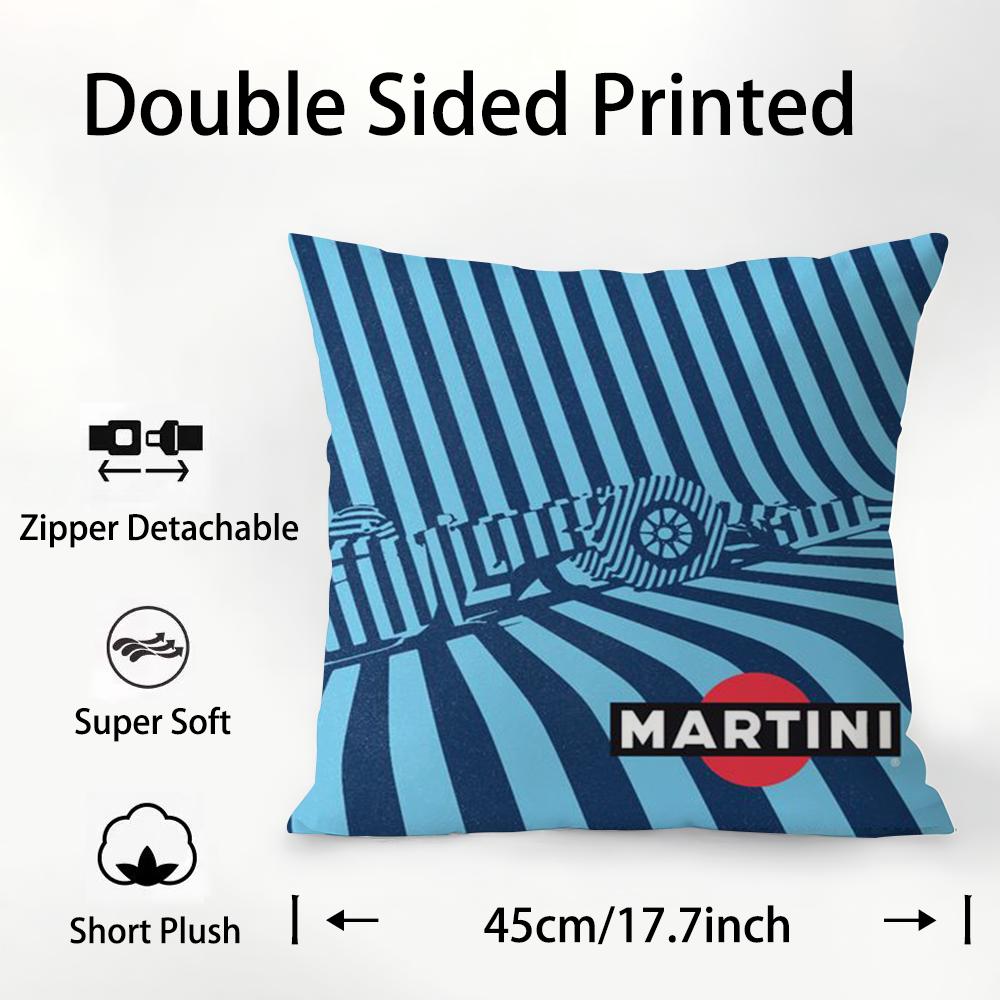 Car Cool M-Martinies Pillow Case Plush Fabric Soft Double Sided Print Sofa Cushion Cover Throw Pillow Covers