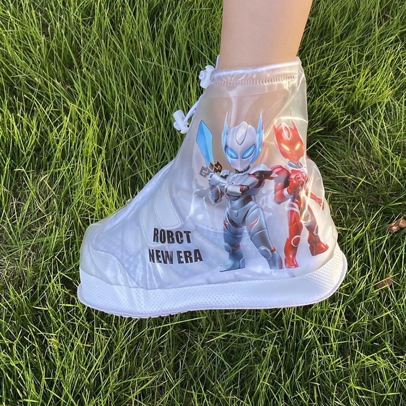 Upgraded Anime Kids' Non-Slip Mid-Calf Rain Shoe Covers: Rainproof, Sandproof, Stainproof for Rainy Days