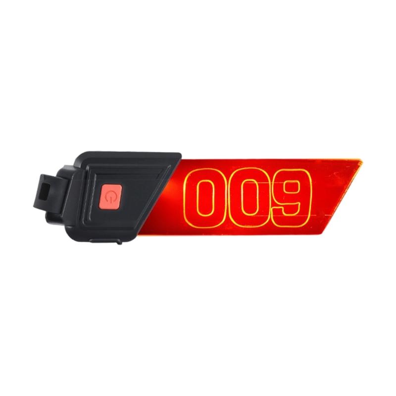 Outdoor Cycling Safety Warning Taillight Rechargeable Bicycles Tail Light Bike License Plate with LED Easy Installation