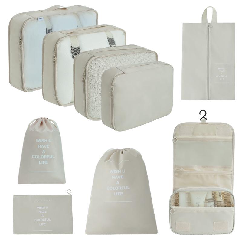 7-Piece Travel Storage Bag Set for Clothing and Luggage Organization