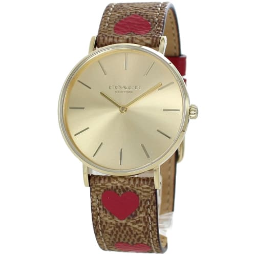 Coach Women's Perry Heart Leather Watch (14503886)