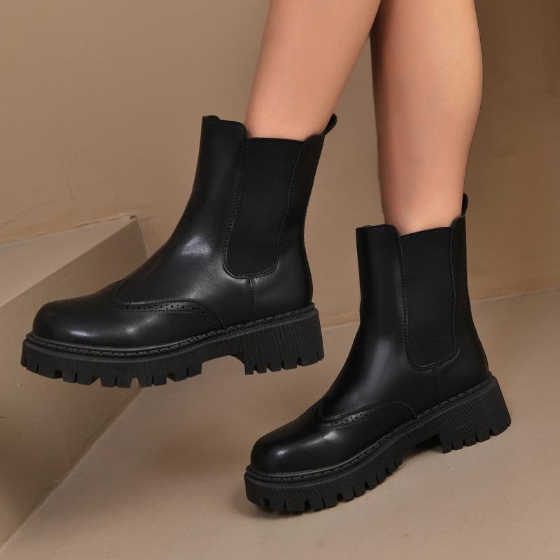 2025 New Fashion Boots for Women Fashion Brand Designer Shoes Leather Platform Chelsea Boots Fashionable and Versatile Boots