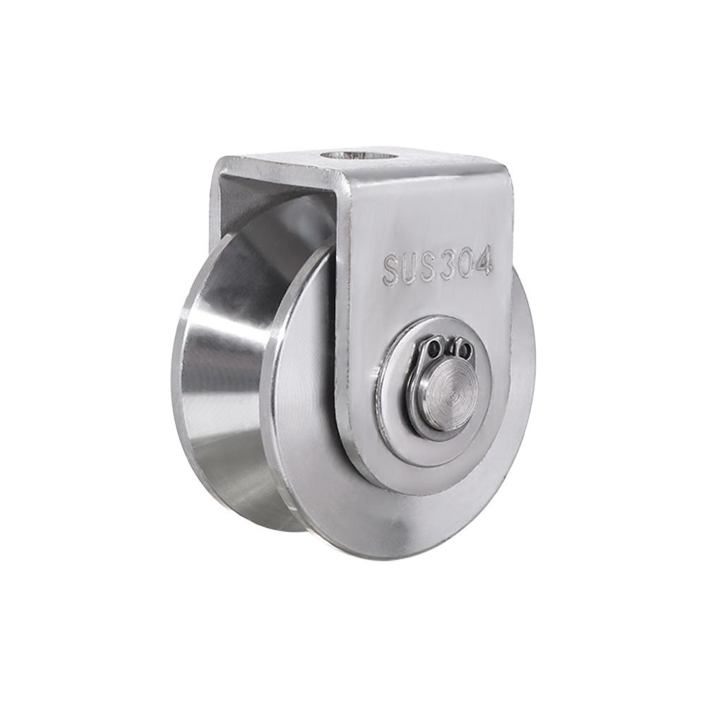 Heavy Duty V-Groef Poelie Soepel Rollend 304 Roestvrij Staal Poelie Garage Deuren
