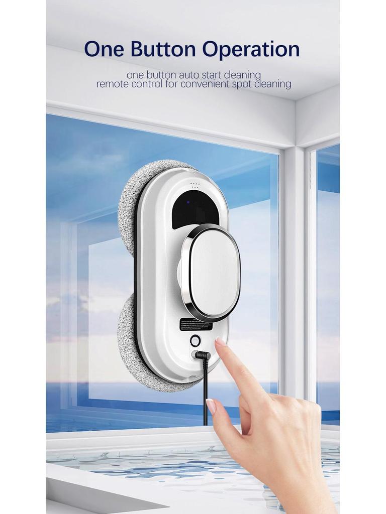 Vollautomatischer Fenstereinigungsroboter mit hoher Saugkraft und Absturzsicherung