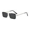 New European and American retro fashion small square metal sunglasses men's advanced sense of wearing sunglasses women