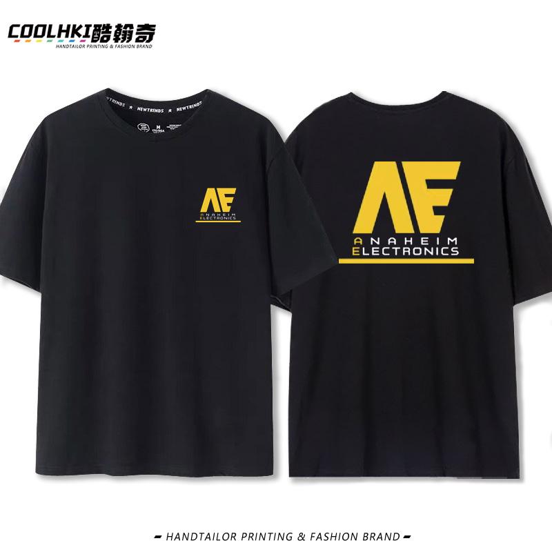 Anime Mobile Suit Gundam EFF Earth Federation Army Anaheim Company Peripheral Cotton Short Sleeve T-Shirt Men's