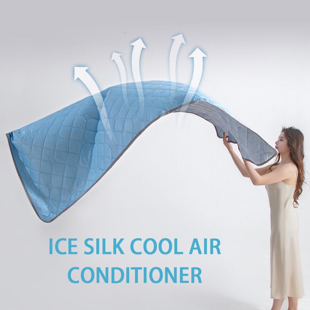 Chladivá přikrývka z ledového hedvábí Měkká Pohodlná Prodyšná Přikrývka do klimatizace Letní Chladivá Vzduchem chlazená Teplá Přikrývka